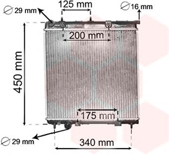 VAN WEZEL 40002288 -  Радиатор, охлаждение двигателя
